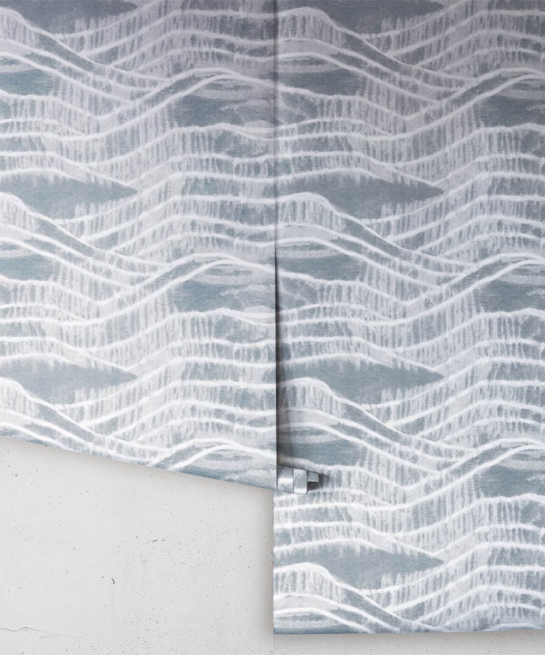 Vista Wallpaper • Shibori • Washed Denim Reversed • Rolls