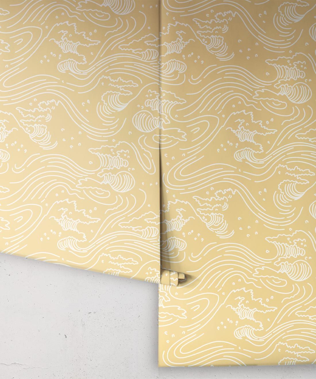 Pororoca Wave Wallpaper • Yellow • Rolls