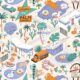 Pool Party Wallpaper • Jacqueline Colley • Natural • Swatch