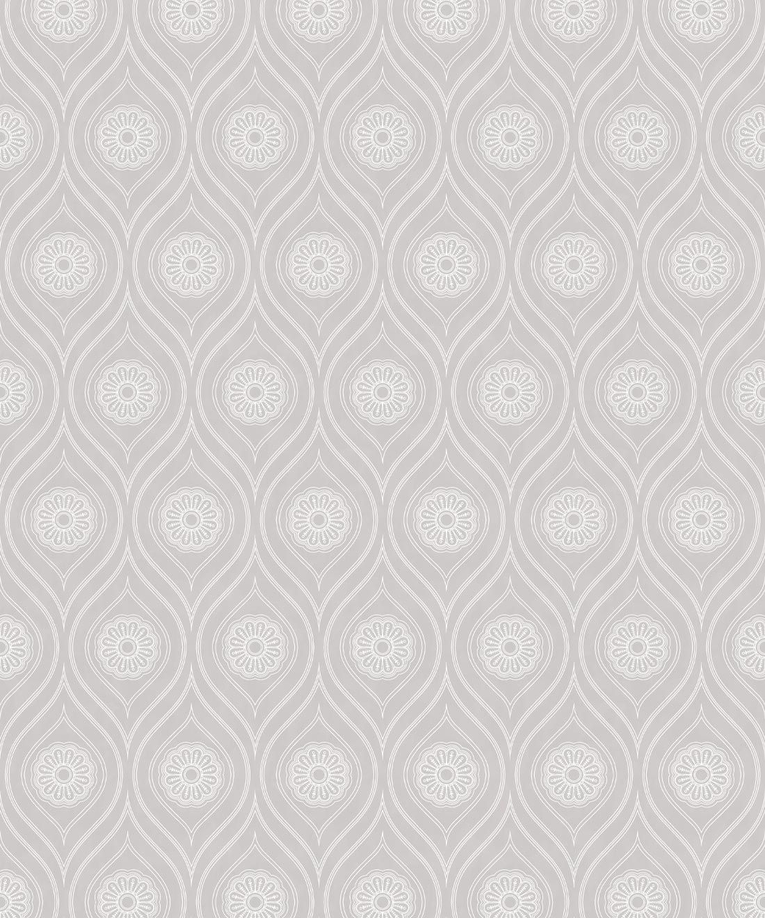Retro Pop Wallpaper • Geometric • Light Grey • Swatch