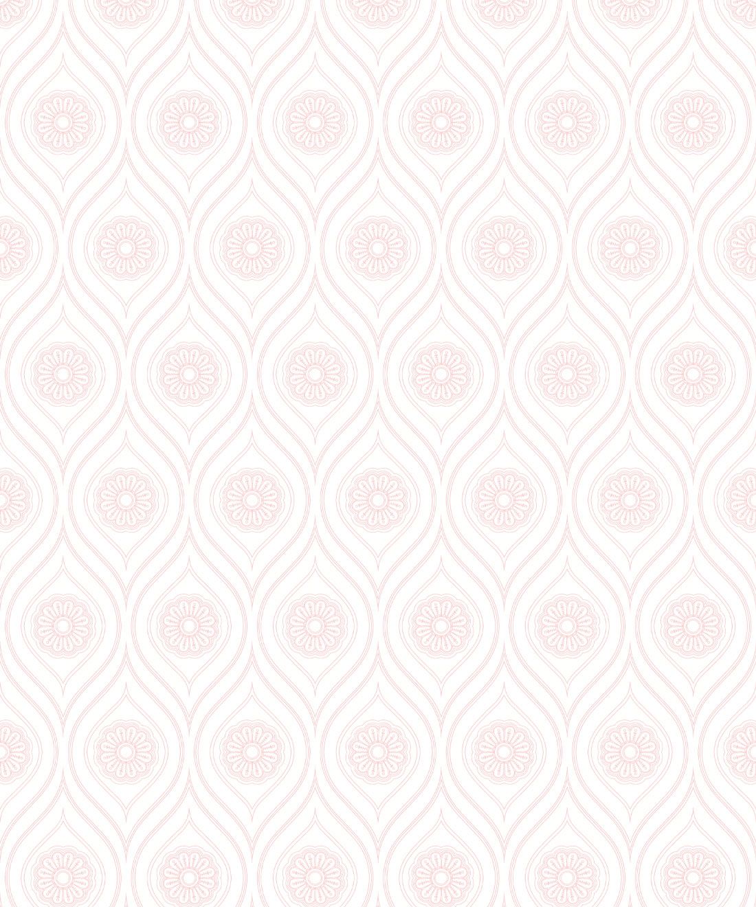Retro Pop Wallpaper • Geometric • Pink Reverse • Swatch