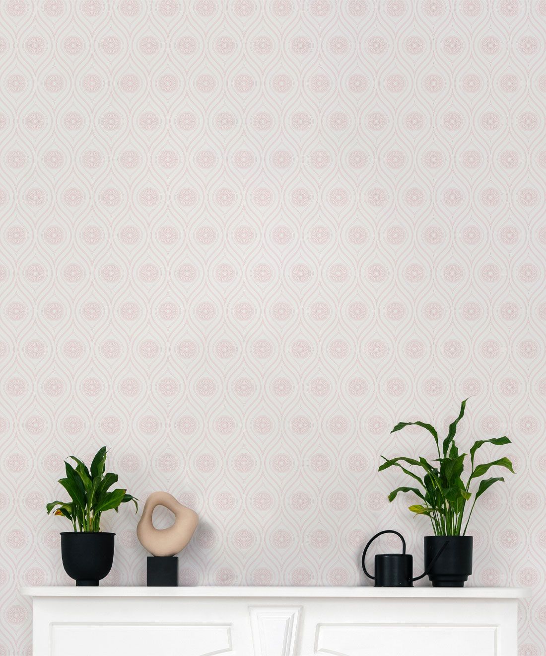 Retro Pop Wallpaper • Geometric • Pink Reverse • Insitu