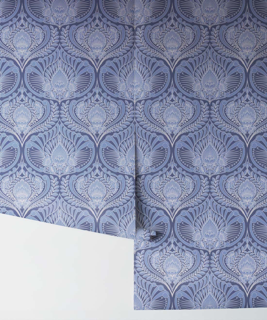 Baroque Fusion Wallpaper • Ornate Luxurious • Blue • Insitu