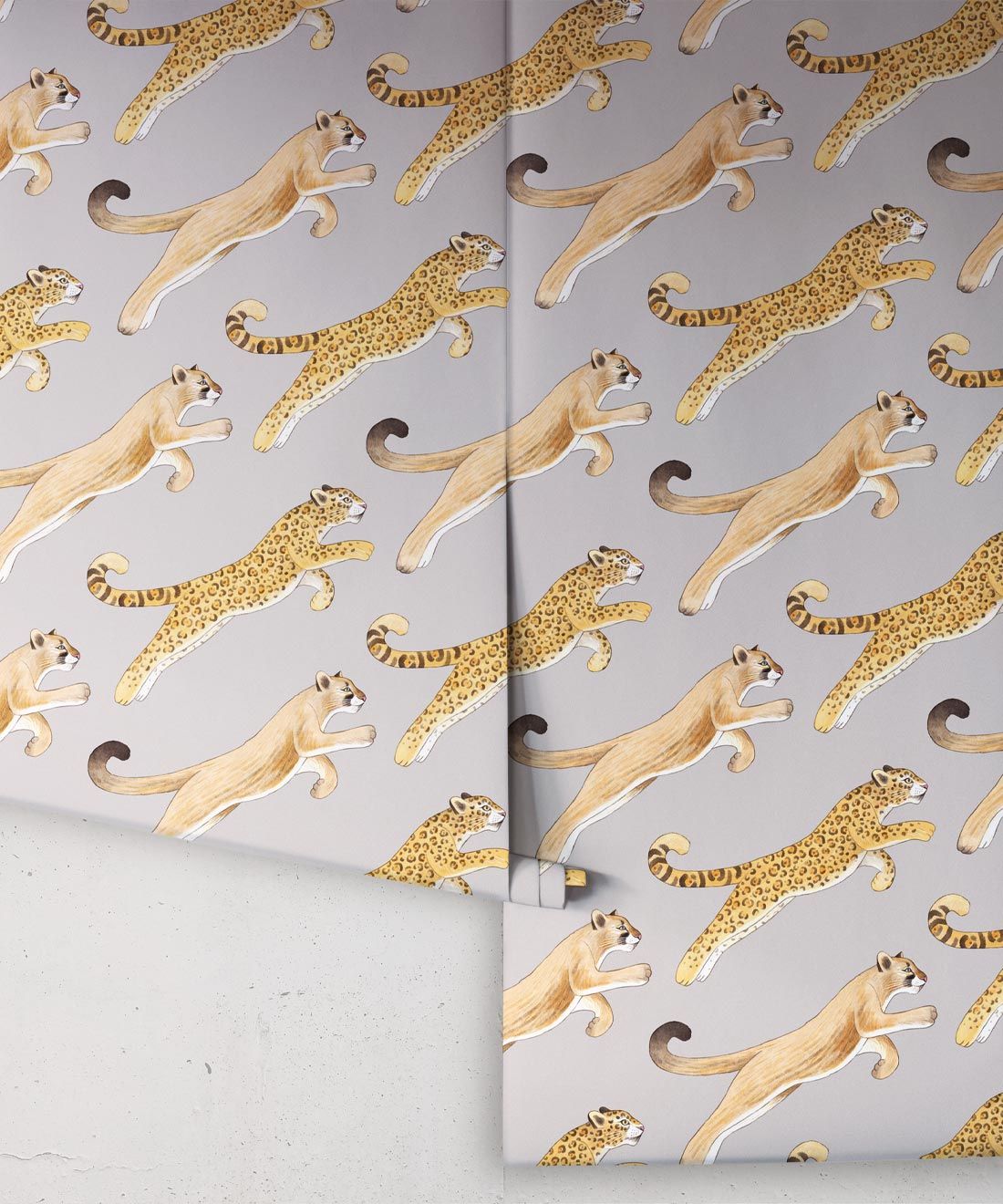 Amazon Big Cat Wallpaper • Jaguars & Pumas • Warm Grey • Rolls