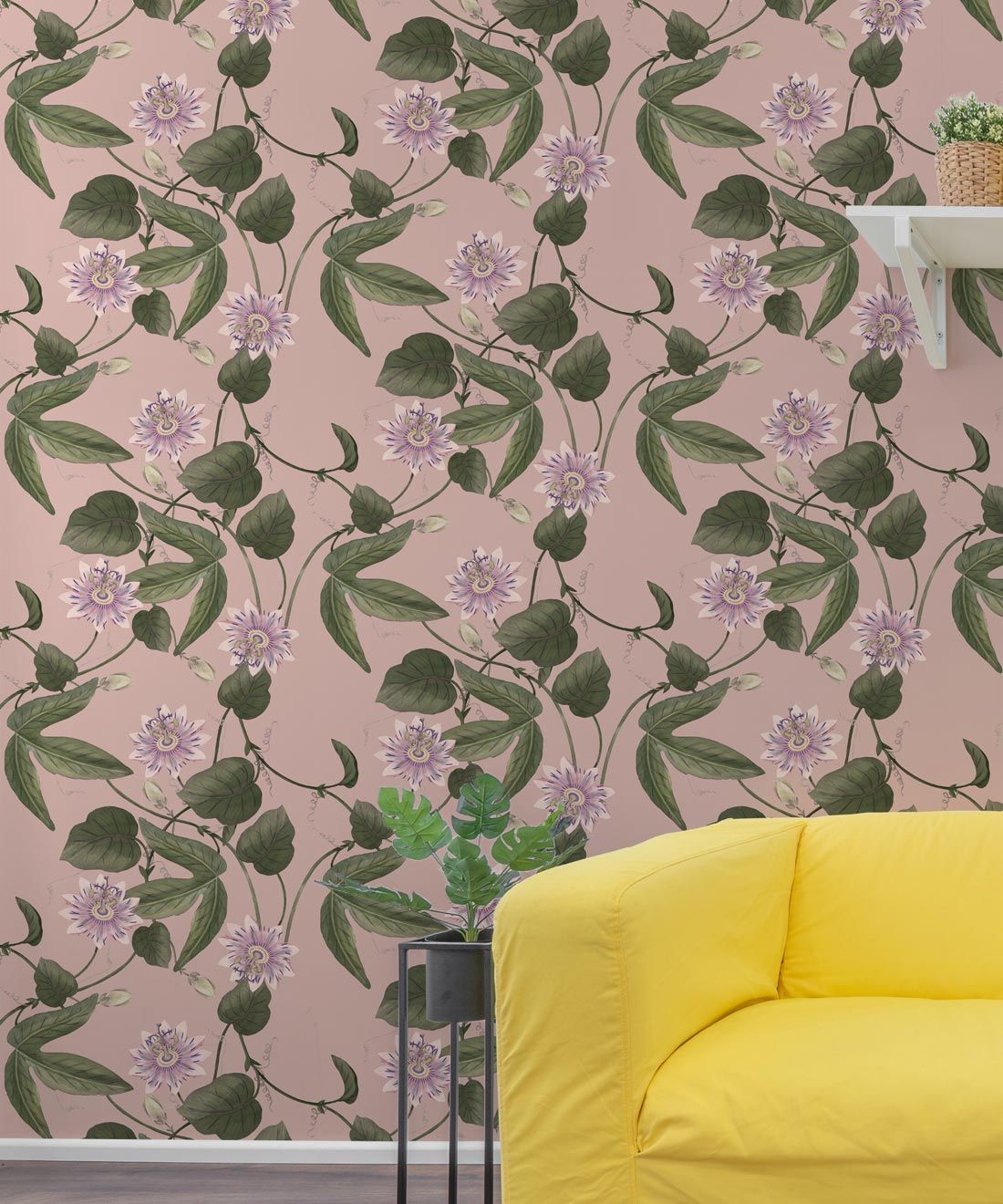 Passiflora Wallpaper • Warm Pink • Insitu
