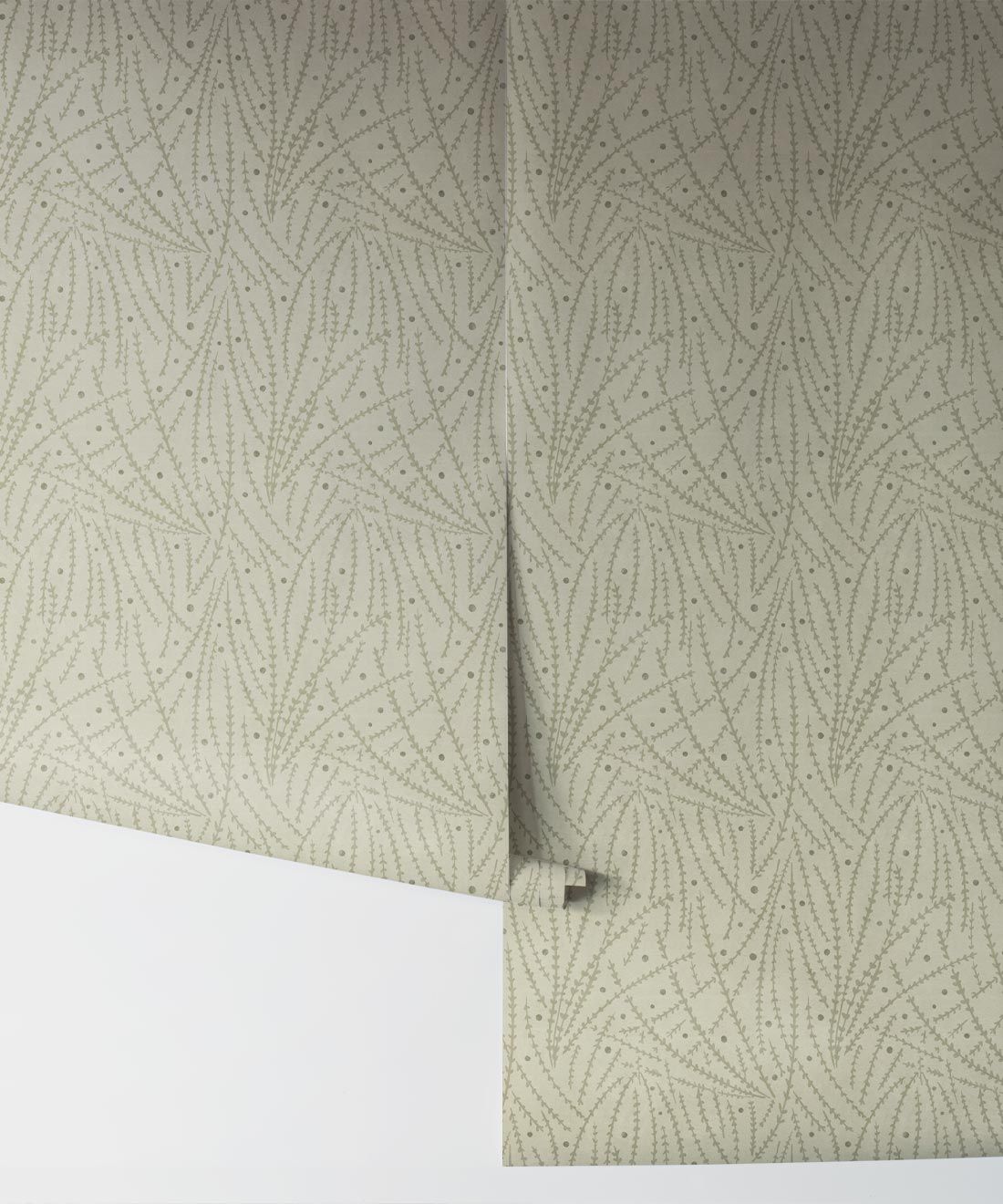Brush Wallpaper • Floral Wallpaper • Sage • Rolls