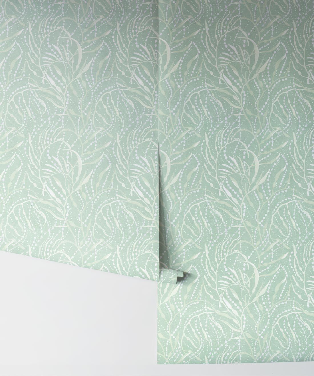 Neptunes Necklace Wallpaper • Floral Wallpaper • Mint • Rolls