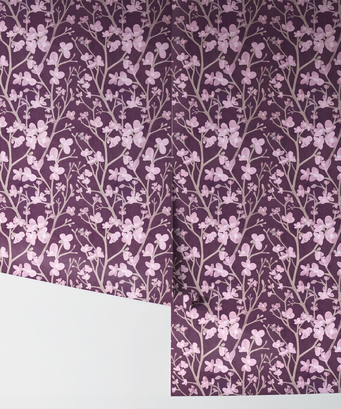 Quince Wallpaper • Floral Wallpaper • Lilac • Rolls
