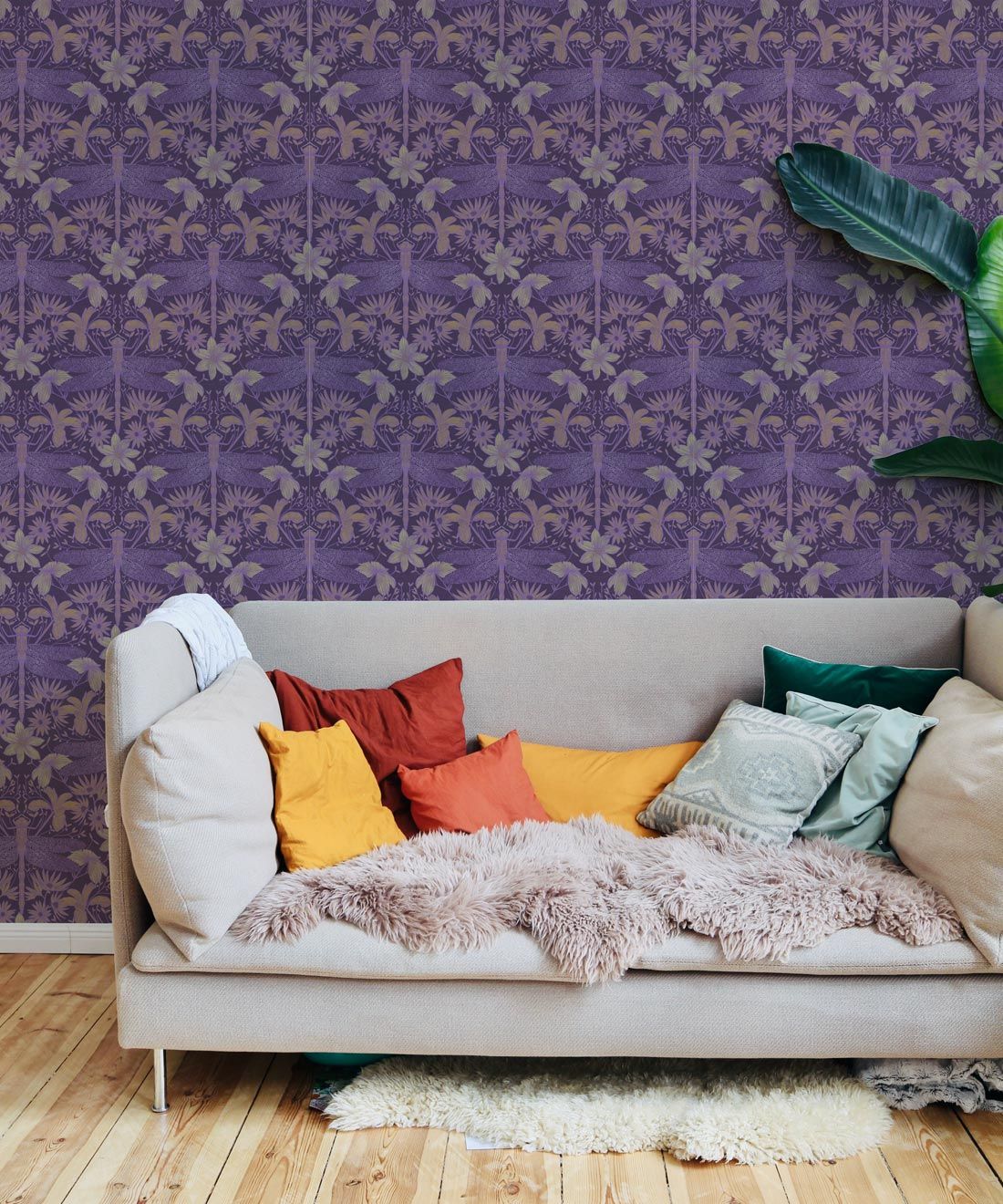 Starseed Wallpaper • Floral Wallpaper • Lavender • Insitu