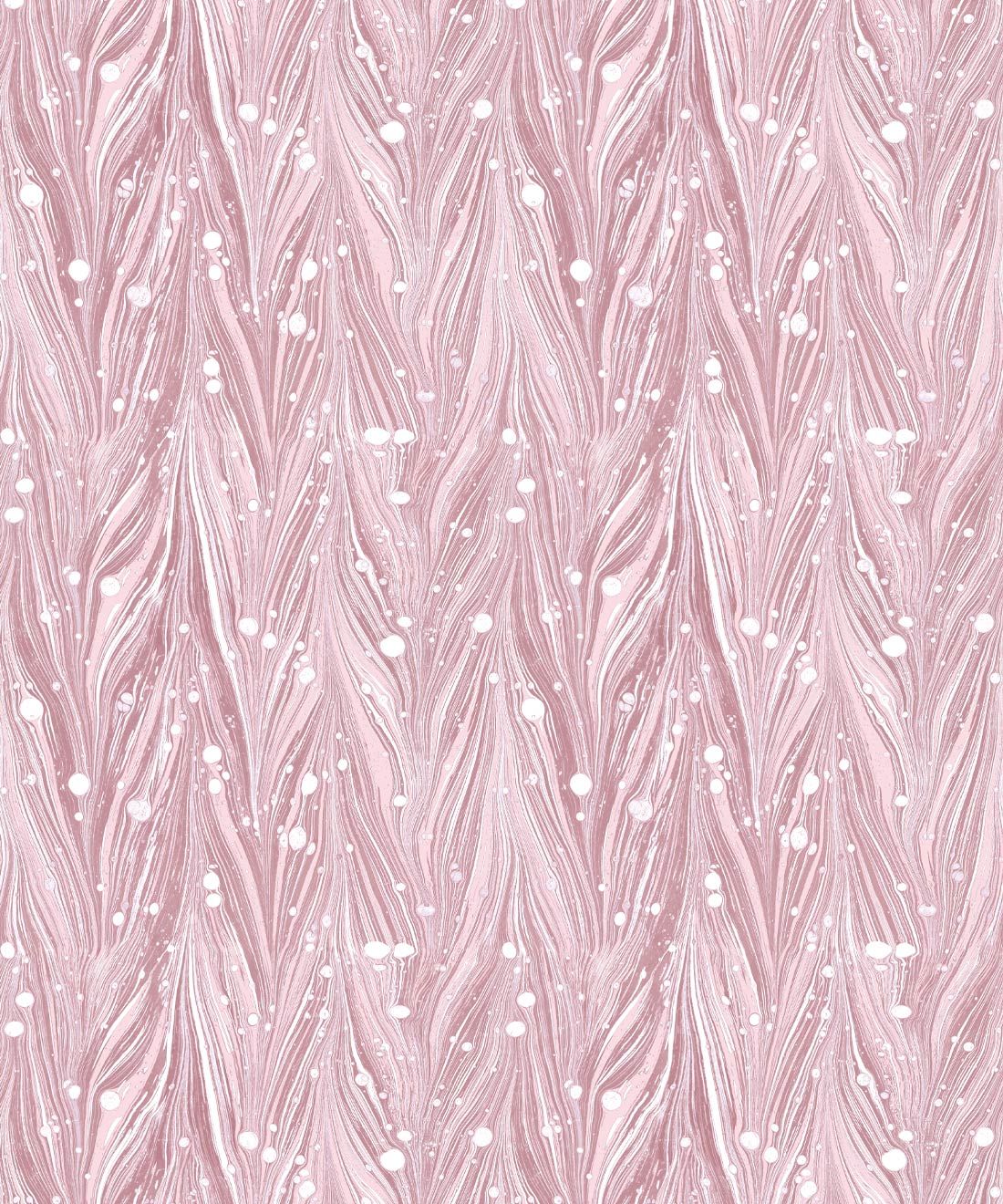 Antique Stripe Wallpaper • Floral Wallpaper • Pink • Swatch