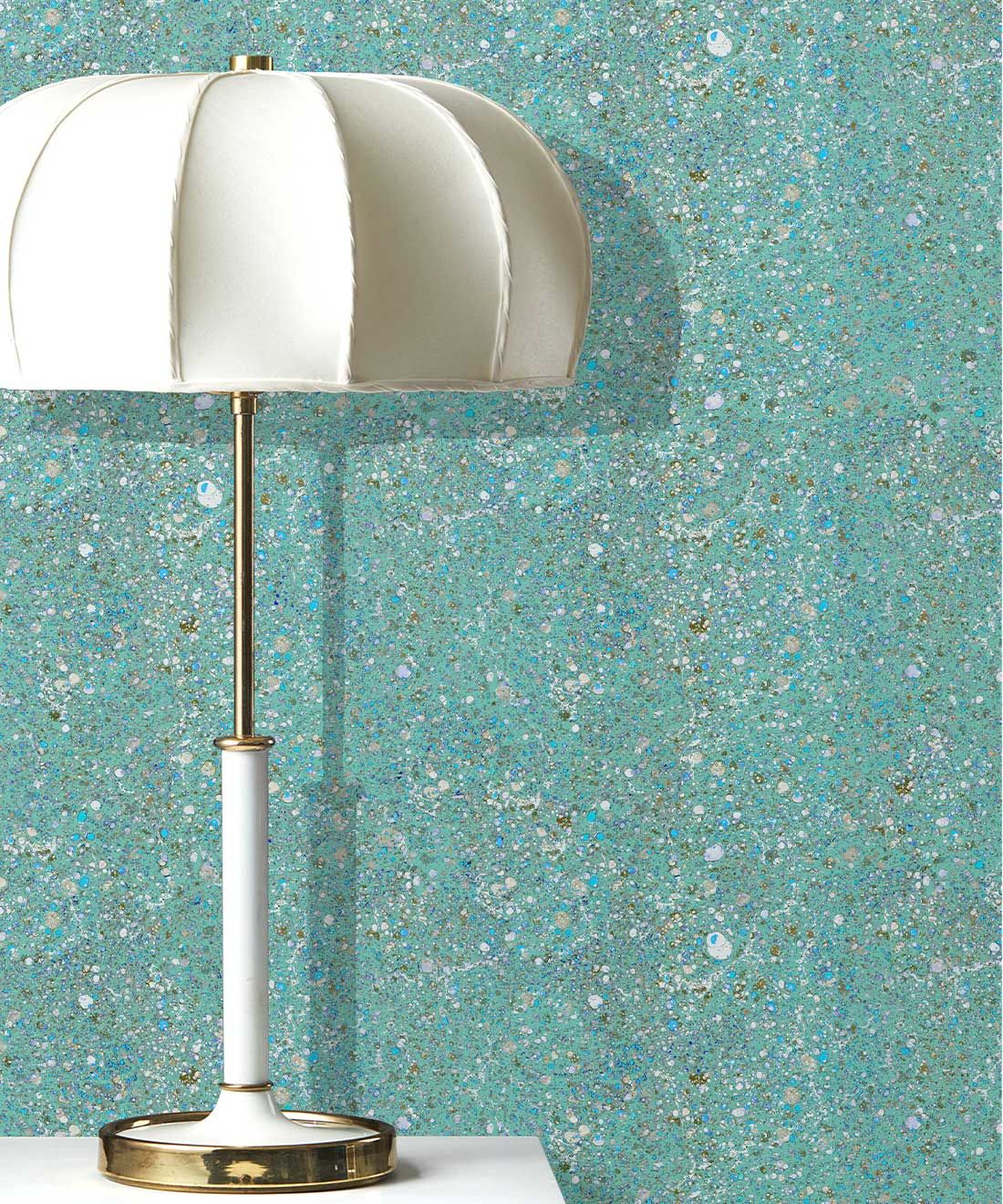 Marble Confetti Wallpaper • Marble Wallpaper • Aqua • Insitu