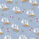 Hey Sailor Wallpaper • Kip&Co • Sailboats and Buoys • Nautical Wallpaper • Light Blue • Swatch