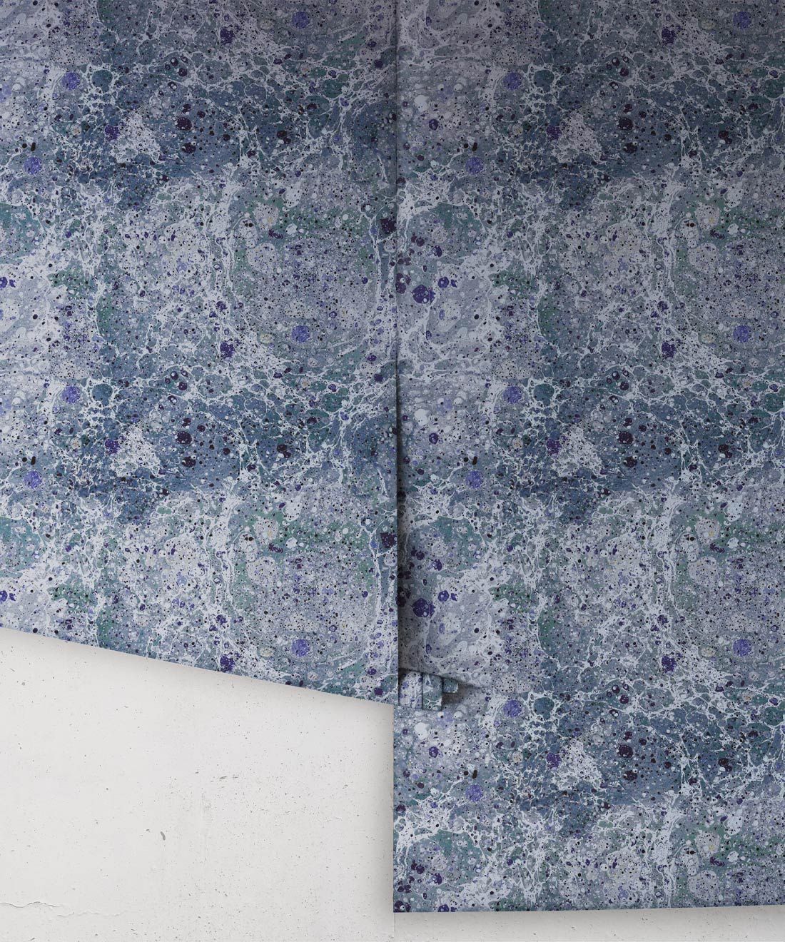 Rock Marbling Wallpaper • Marble Wallpaper • Navy • Rolls