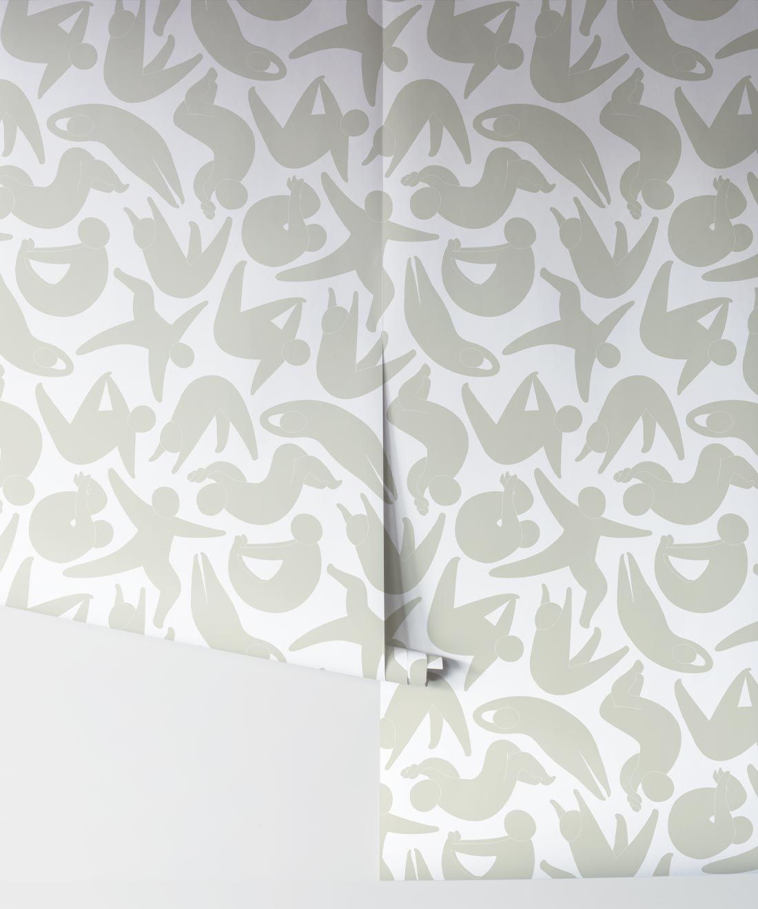 Down Face Dog Wallpaper • Soothing • Sage Green • Rolls
