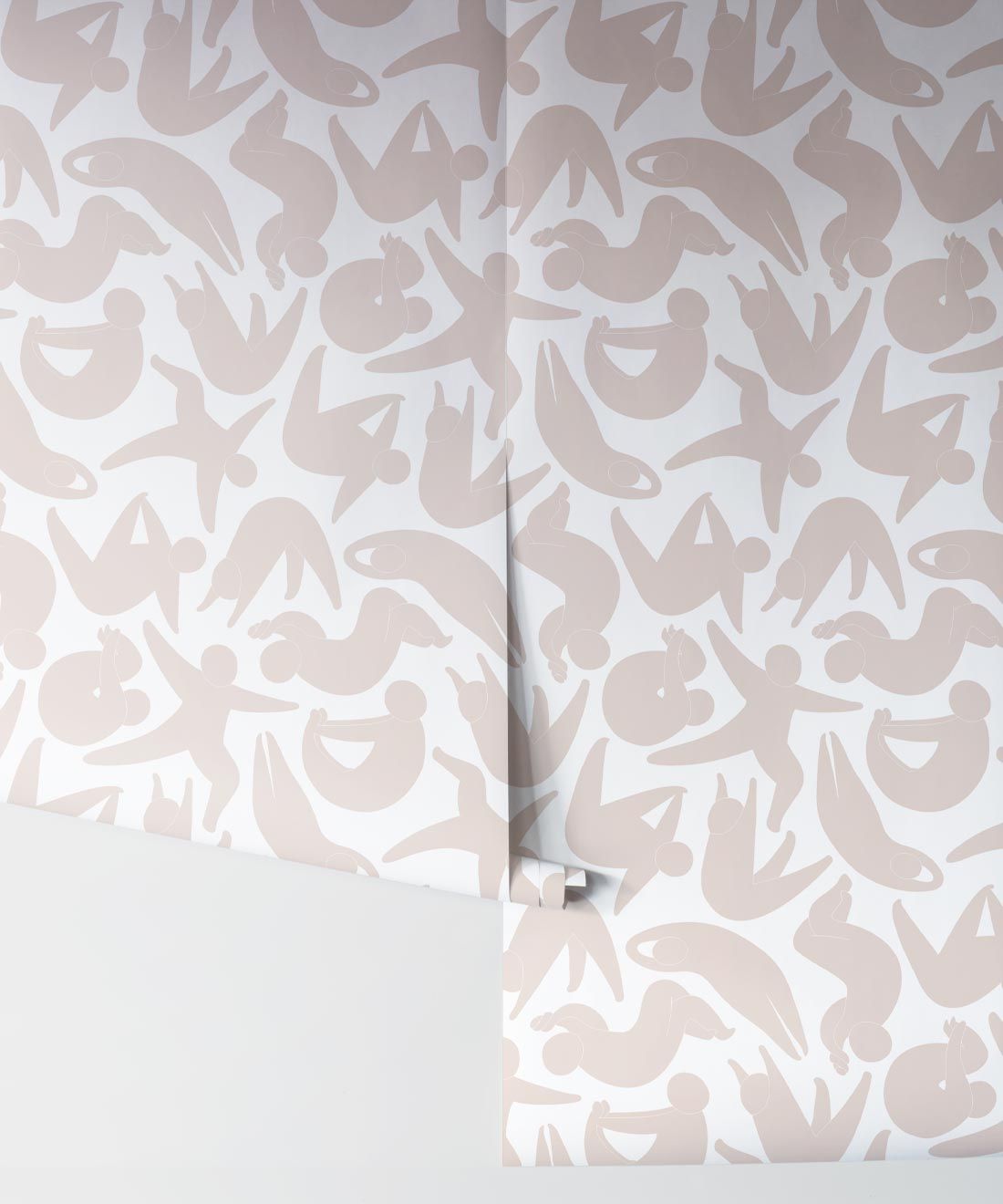 Down Face Dog Wallpaper • Soothing • Taupe • Rolls