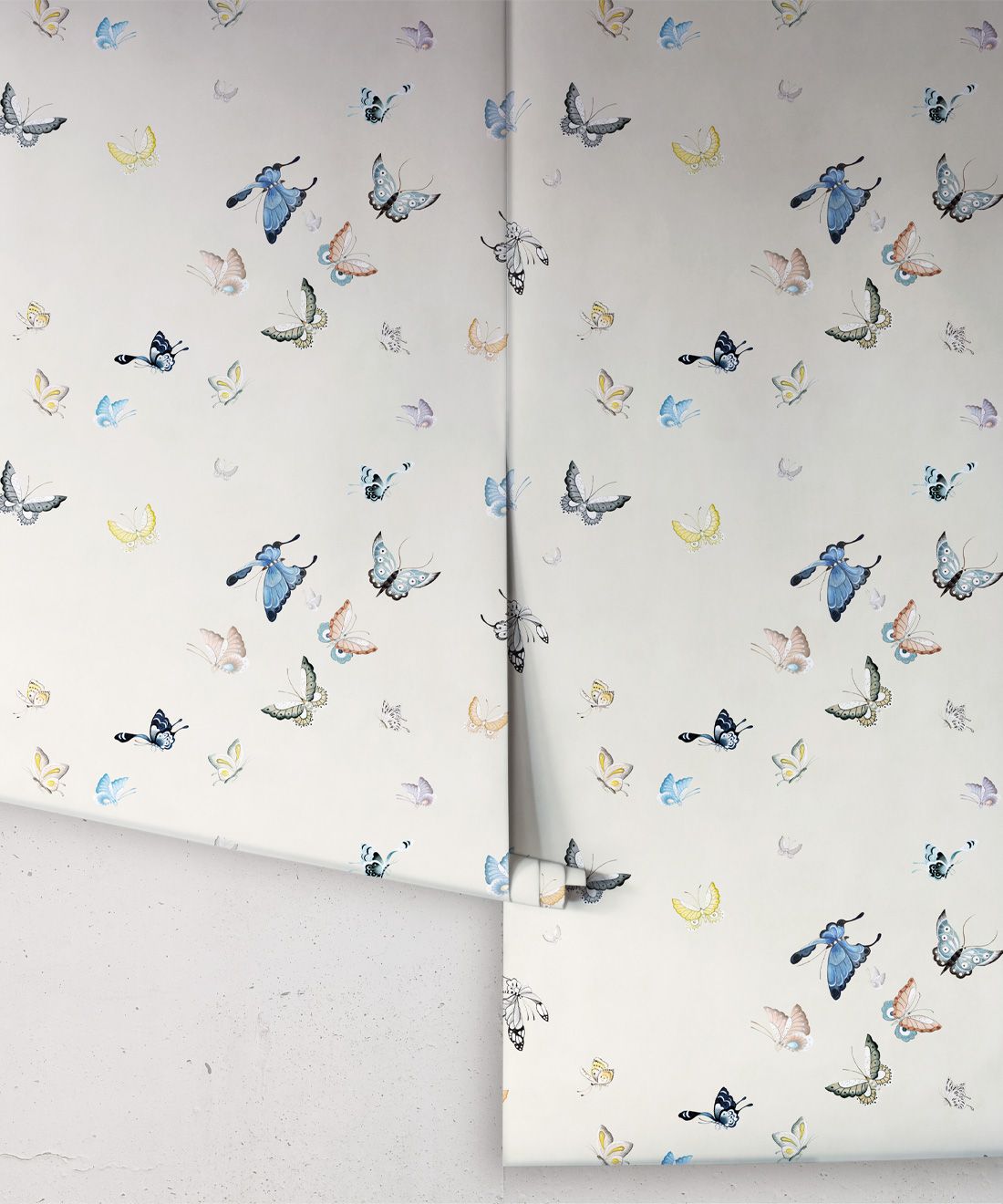 Butterflies Wallpaper • Beige • Rolls
