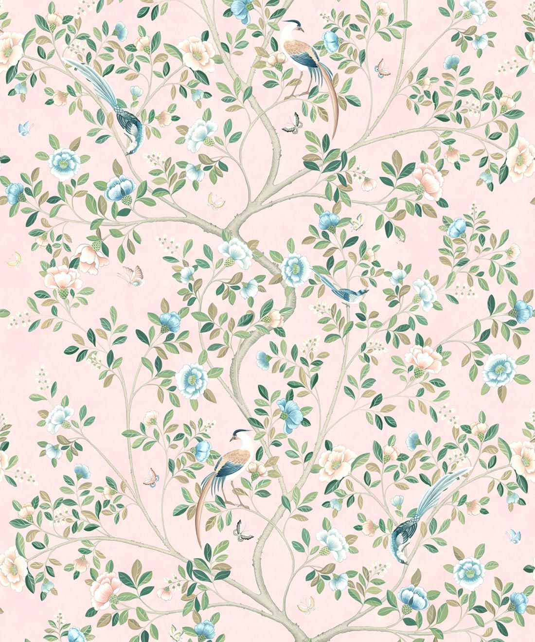 Camellia Tree Mural • Pink • Swatch