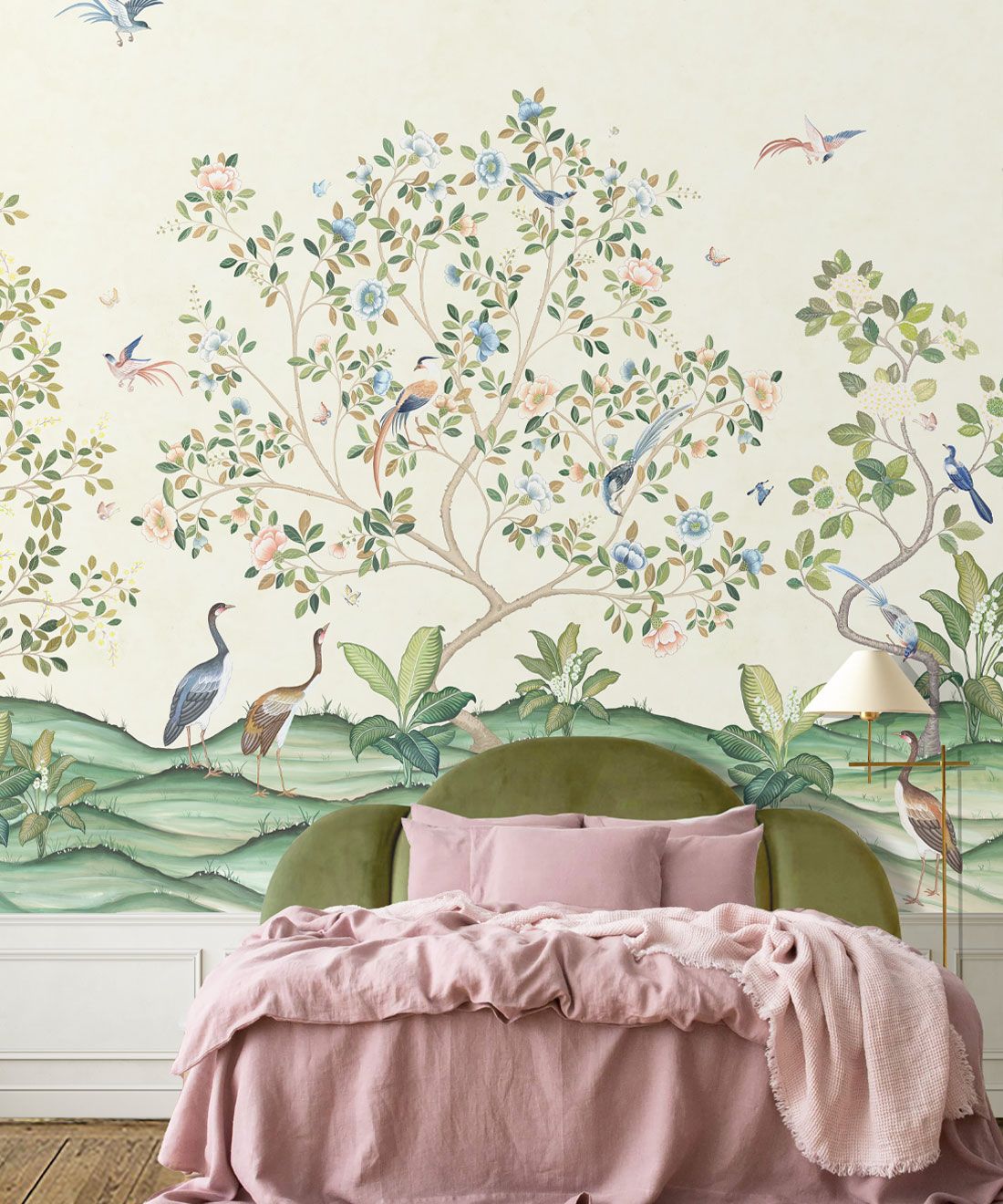 Spring Landscape Wallpaper • Beige • Insitu