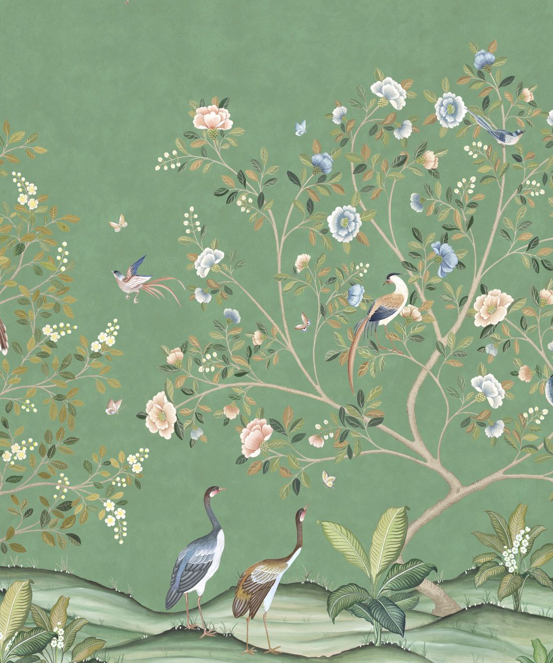 Spring Landscape Wallpaper • Green • Swatch