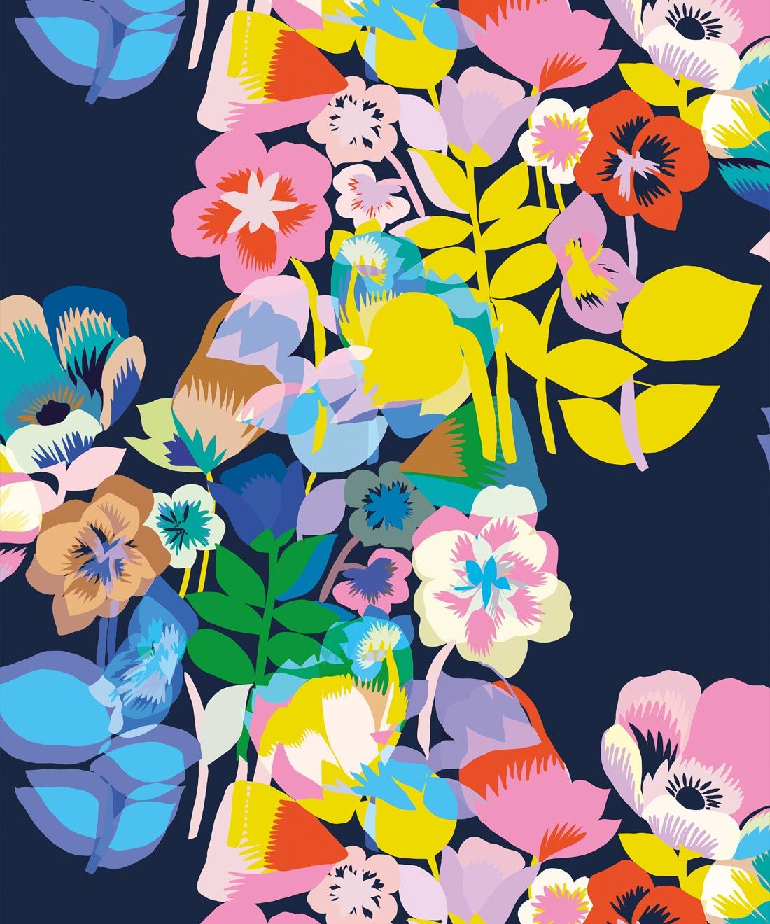 Plumeria Summer Wallpaper • Moody Floral • Swatch