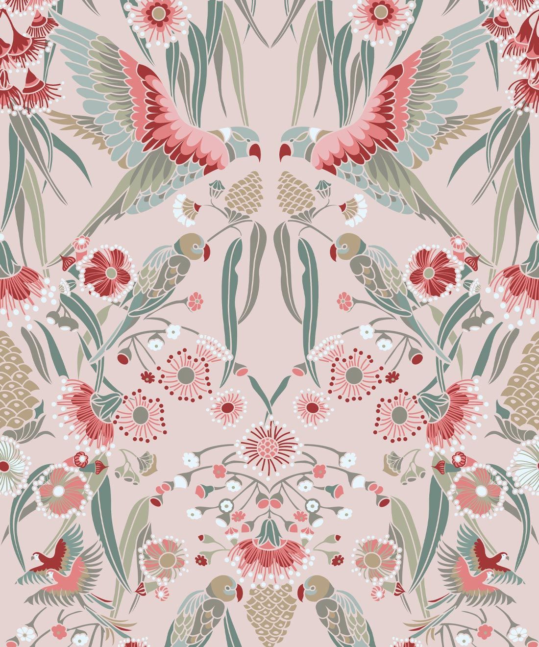 Gumnut Paradise Wallpaper• Fairy Floss • Swatch