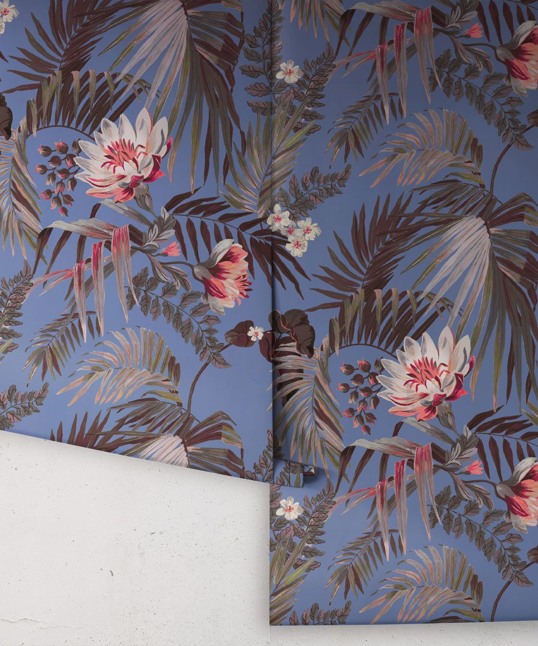 Majestic Palm Wallpaper • Periwinkle• Rolls