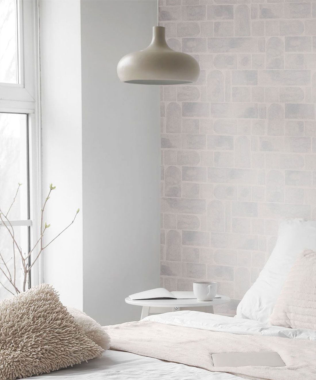 Formes Wallpaper • Gray White • Insitu