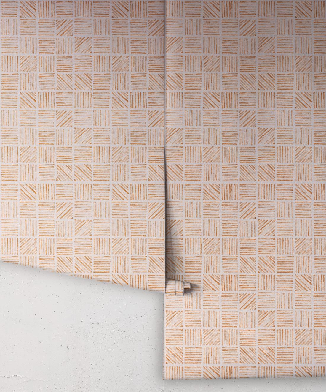 Lignes Deux Wallpaper • Sienna Light Beige • Rolls