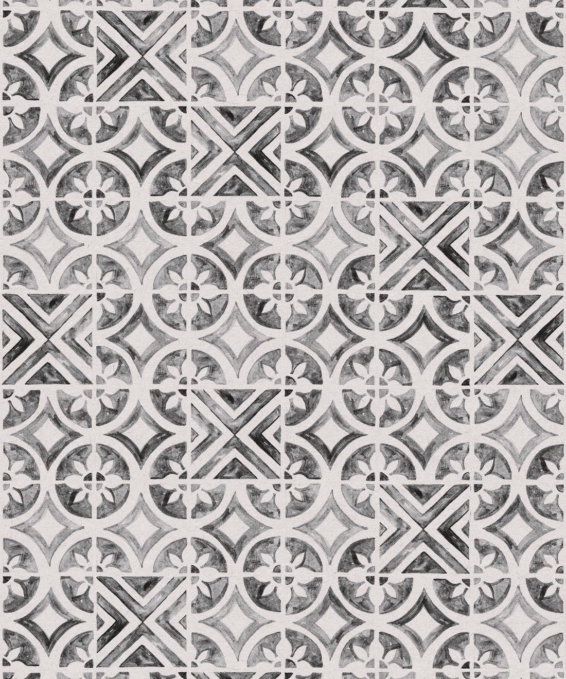 Petales Trois Wallpaper • Charcoal White • Swatch