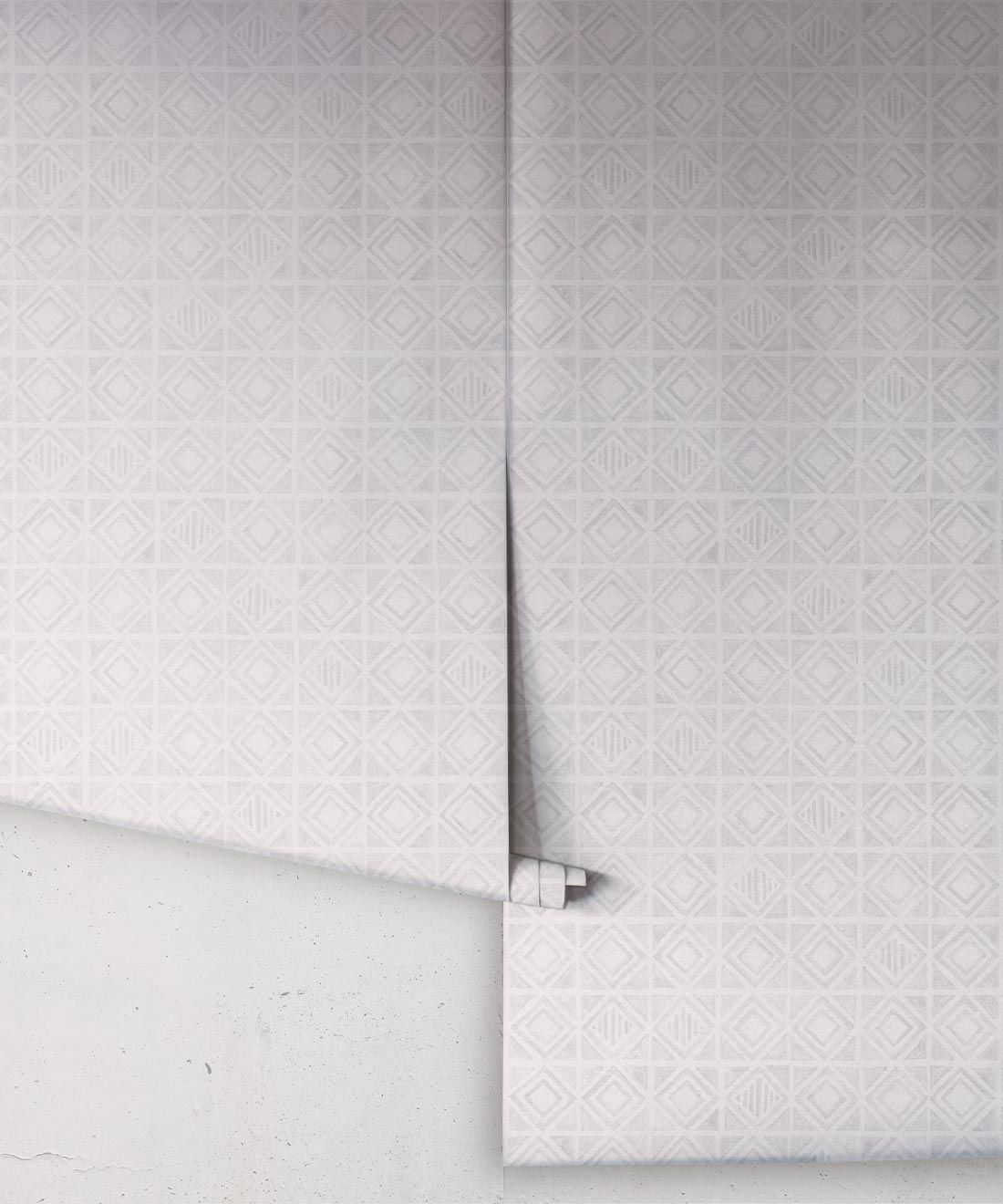 Tuile Wallpaper • Grey White • Rolls