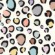 Rainbow Leopard Wallpaper • Pastel Cream • Swatch
