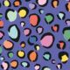 Rainbow Leopard Wallpaper • Periwinkle • Swatch