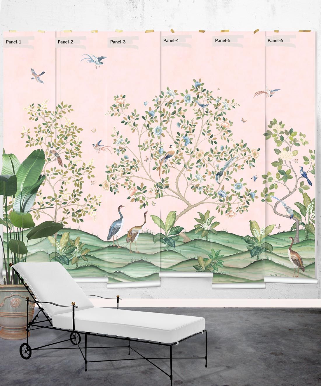 Spring Landscape Wallpaper • Pink • Rolls