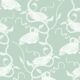 Birds On Vines Wallpaper • Olive • Swatch