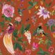 Gardenia Wallpaper • Mandarin • Swatch