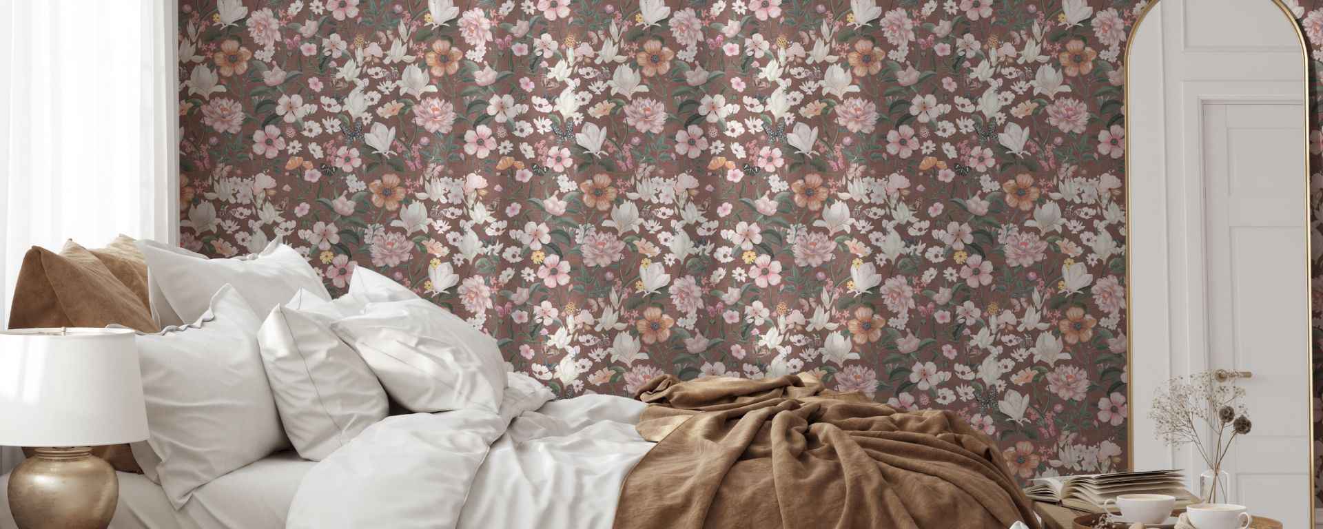 La Semilla Casa - Barney Papaya Linen Wallpaper