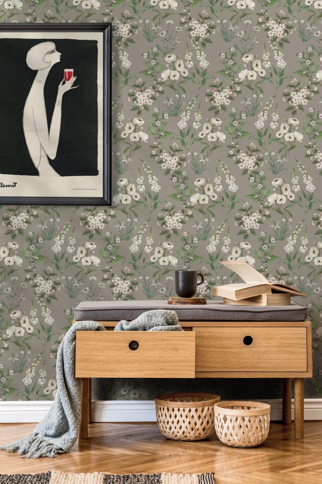 Wallpaper Republic - Floral Emporium Collection - Garden Delight - Linen - Insitu