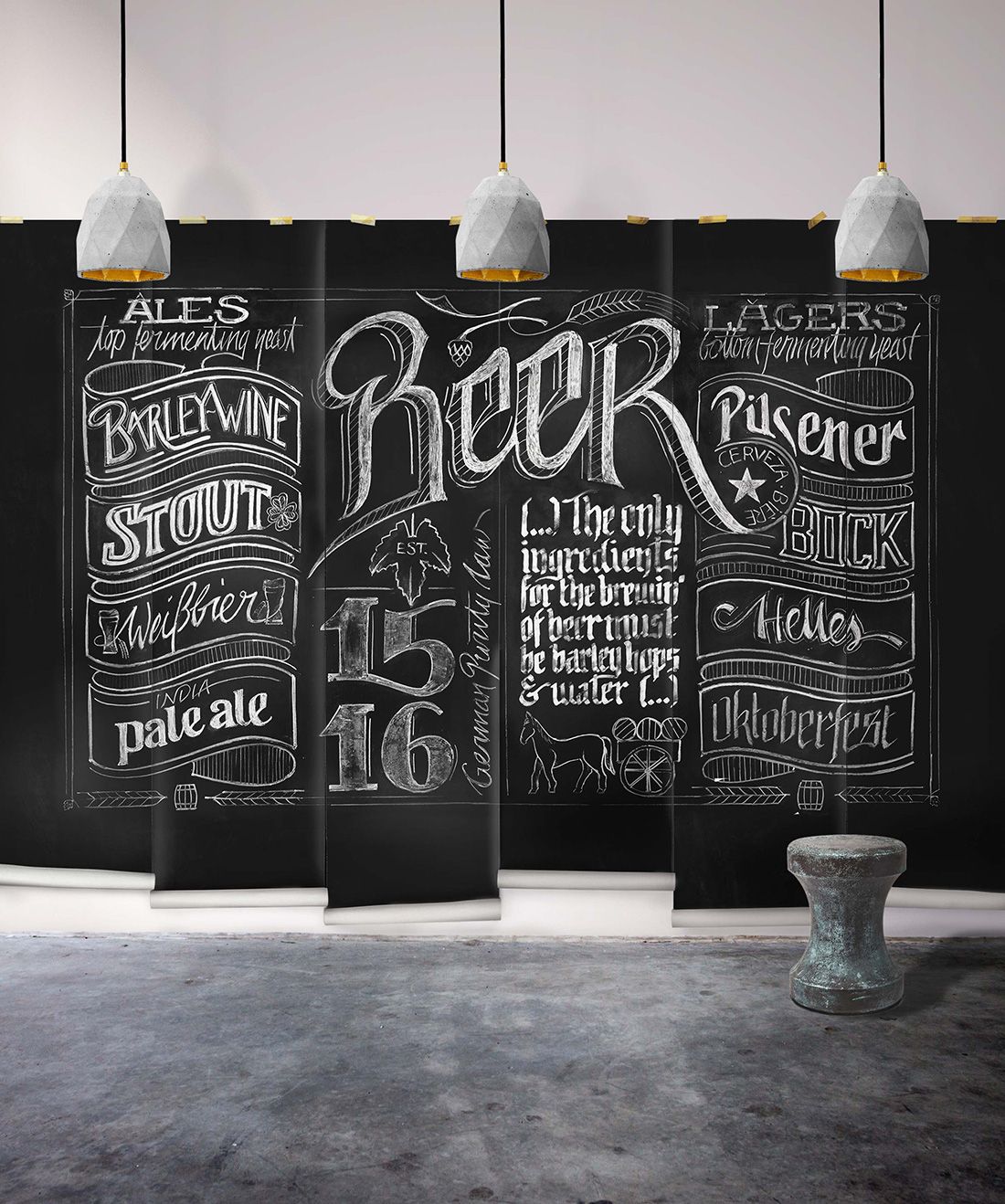 Beer Chalkboard Mural