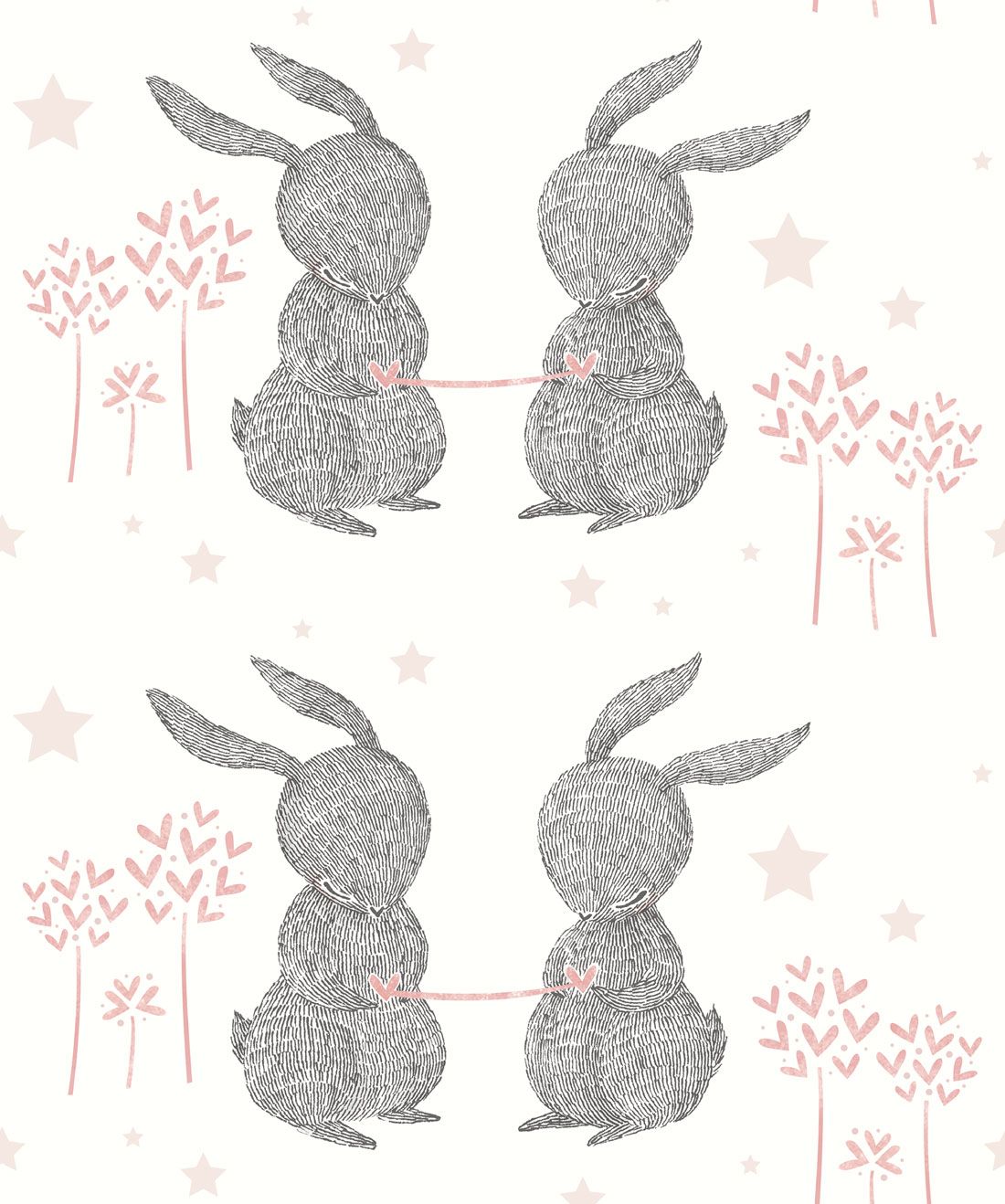 Rabbit Hearts Wallpaper