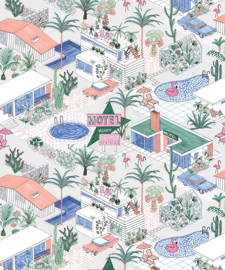 Palm Springs is an Mid Century urban Wallpaper