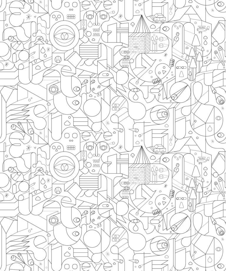 Tipografia • Surreal Line Drawing Wallpaper • Swatch