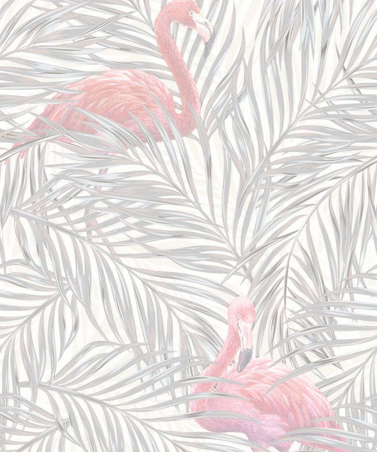 Tropical Flamingos Wallpaper