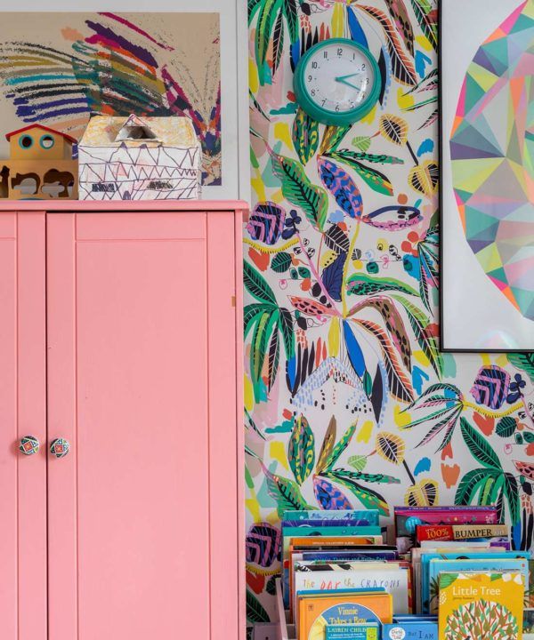 Wilderness Wallpaper by Kitty McCall, colourful tropical wallpaper