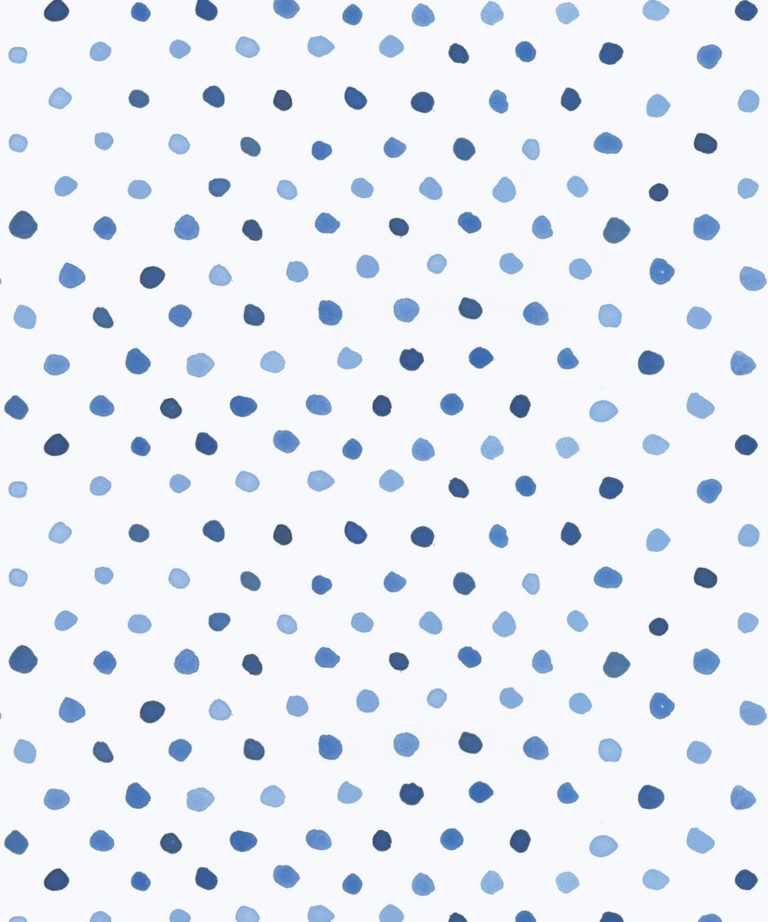 Dibba Dots Wallpaper • Blue Spotted Wallpaper • Milton & King UK