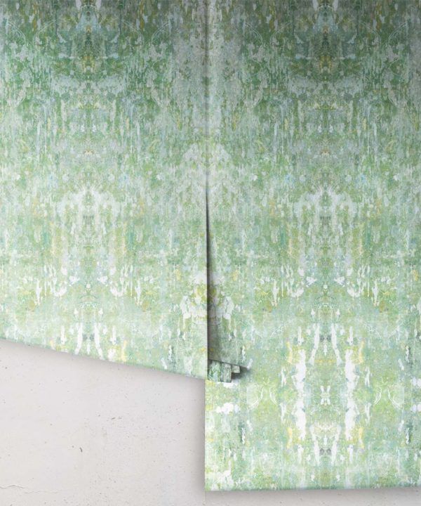 Hori Wallpaper by Simcox • Color Green • Abstract Wallpaper • rolls
