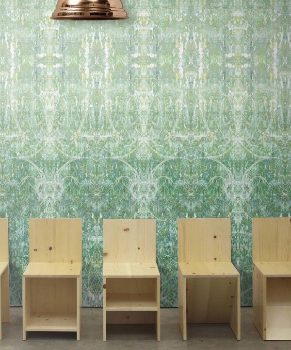 Hori Wallpaper by Simcox • Color Green • Abstract Wallpaper • insitu