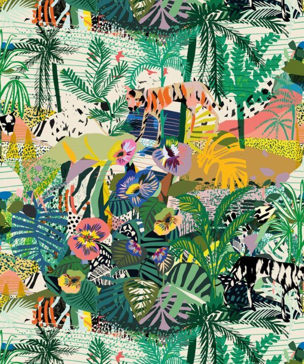 Utopia wallpaper • Colourful Tropical Wallpaper • Swatch