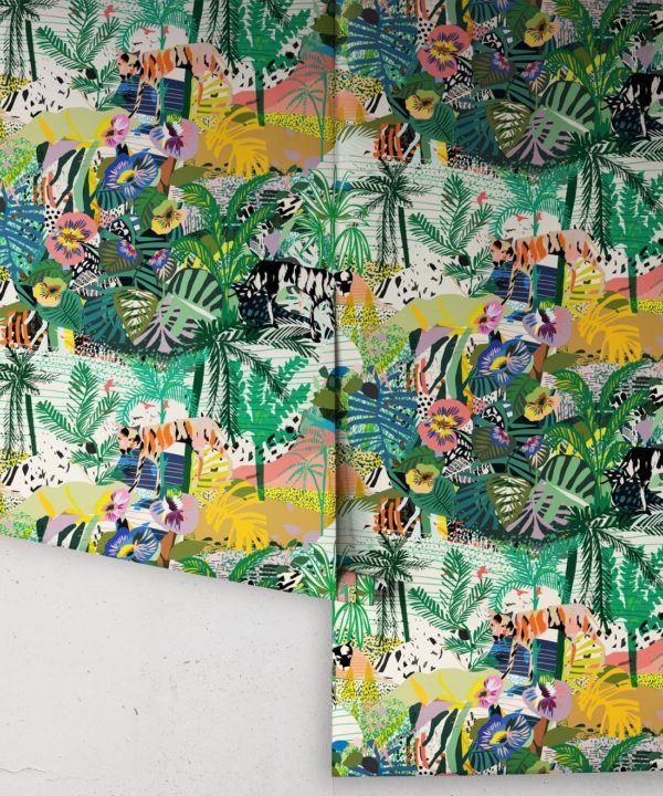 Utopia wallpaper • Colourful Tropical Wallpaper • Rolls