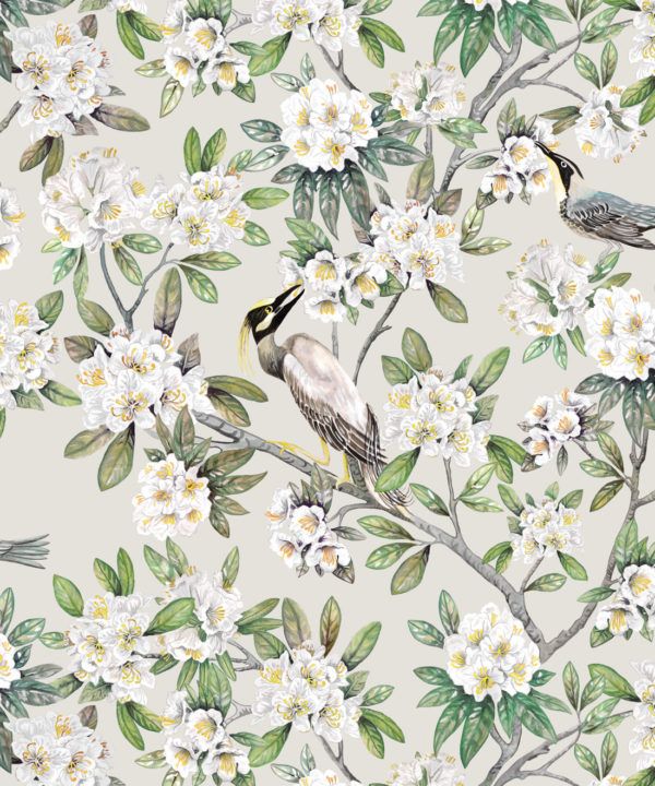 Victoria Wallpaper • Floral Wallpaper • Ivory Wallpaper • Swatch