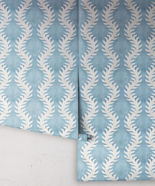 Fern Wallpaper • Blue Wallpaper • Rolls